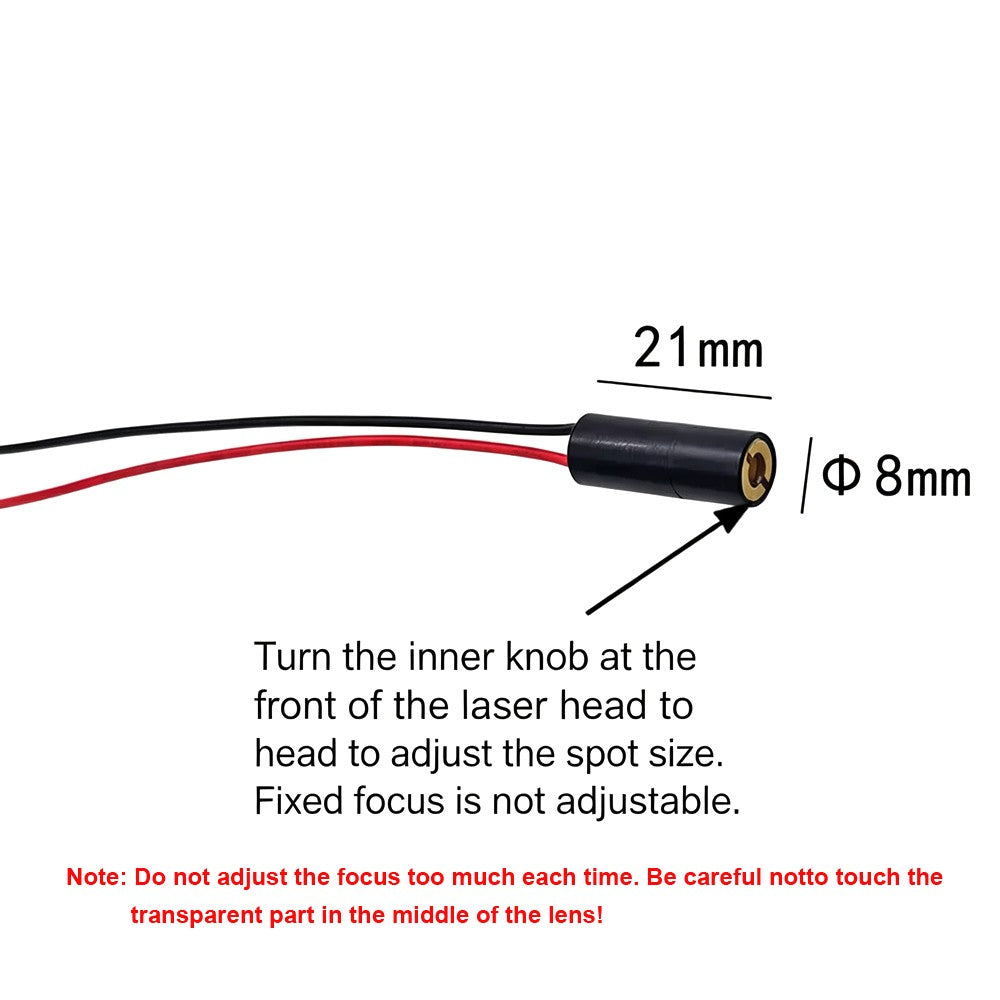 Φ8×21mm Mini Green Dot Laser Module 520nm 0.4mW‑10mW Industrial Positioning Laser Diode Module