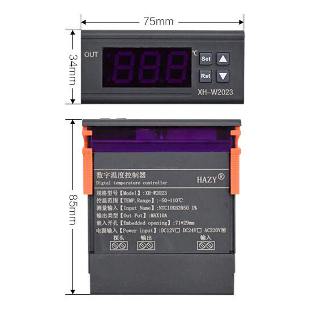 DC12V AC220V High Precision Humidity Controller Embedded Humidity Probe 0.1%RH