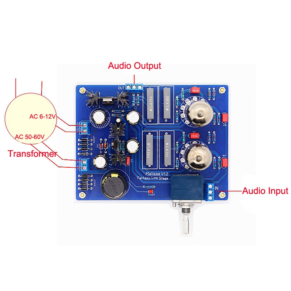 Tube Pre Amplifier Board Based On Matisse Fantasy with 6N3 Tubes