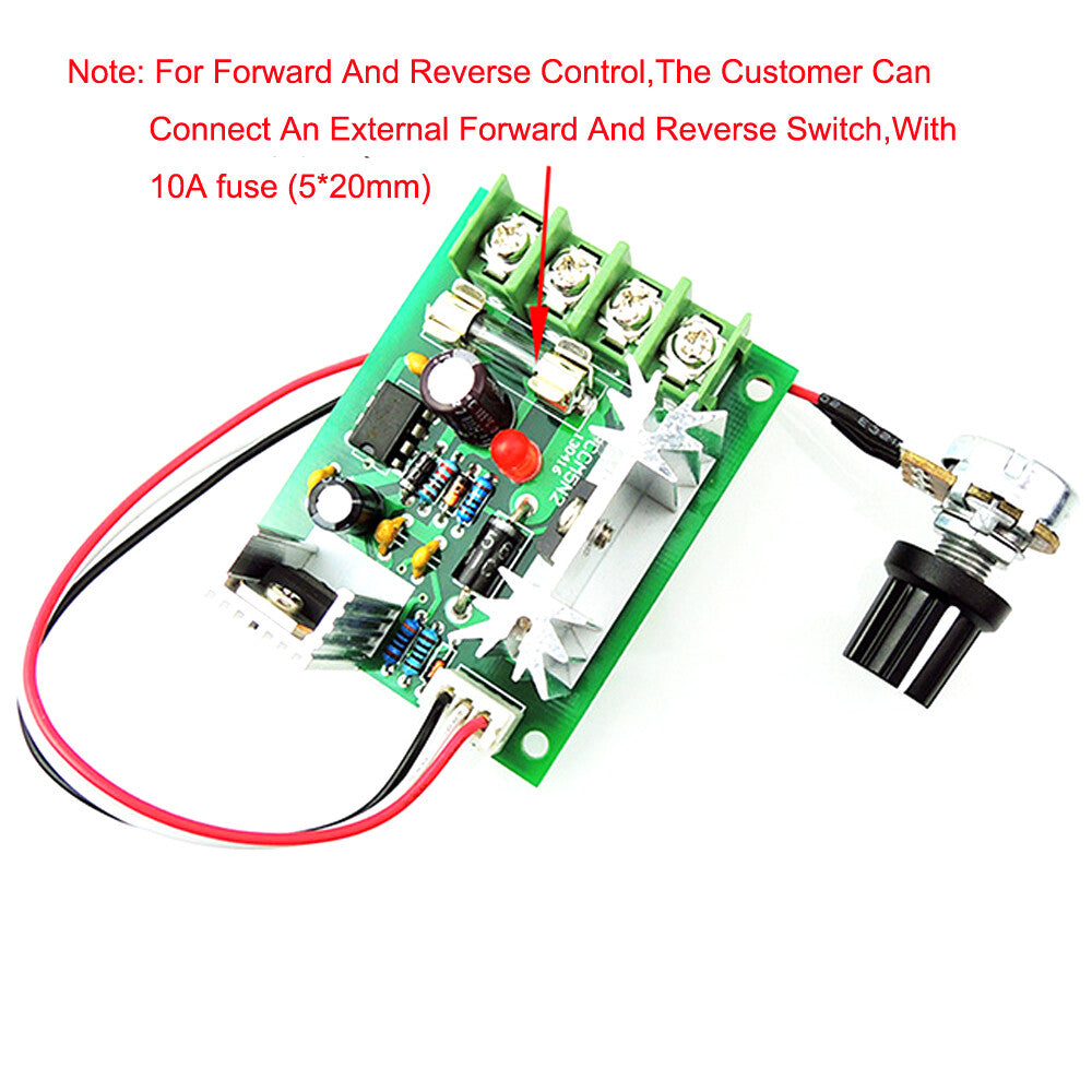 CCM5N3 Upgrade PWM DC Motor Governor 10V-30V Universal 120W Controller With Fuse