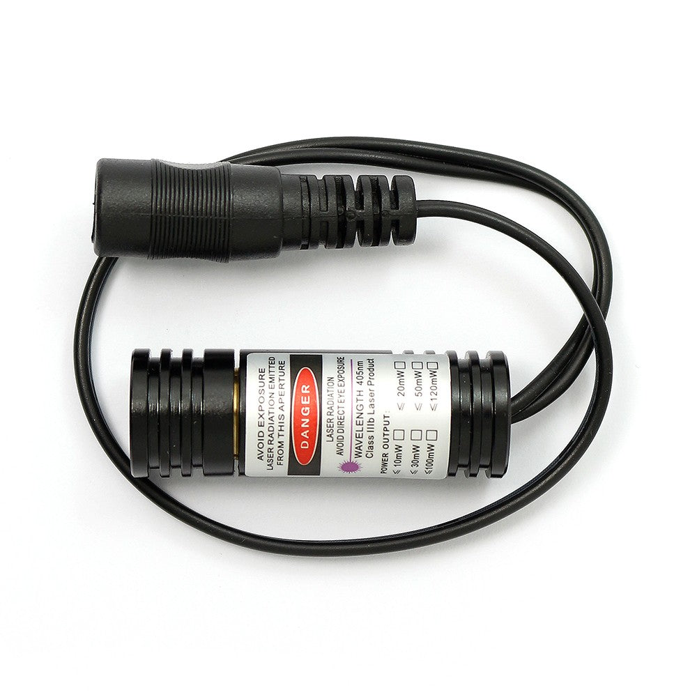 14.5x45mm 405nm 150mW Dot Line Cross Violet Adjustable Laser Module w/Adapter