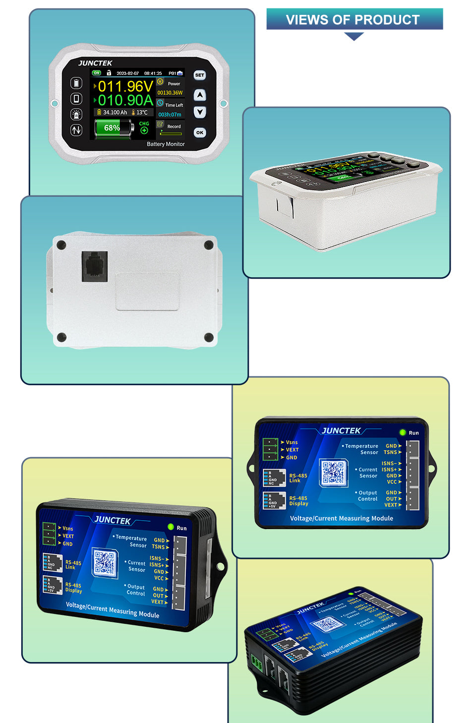 Electric Vehicle Motorhome Coulomb Meter Voltammeter Monitor Battery Manager