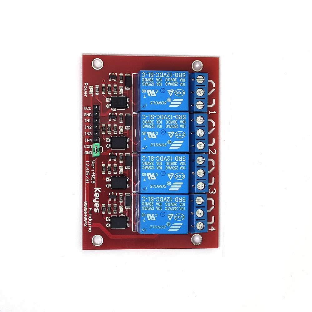 12V 4-Channel Relay Module for Arduino PIC AVR DSP ARM