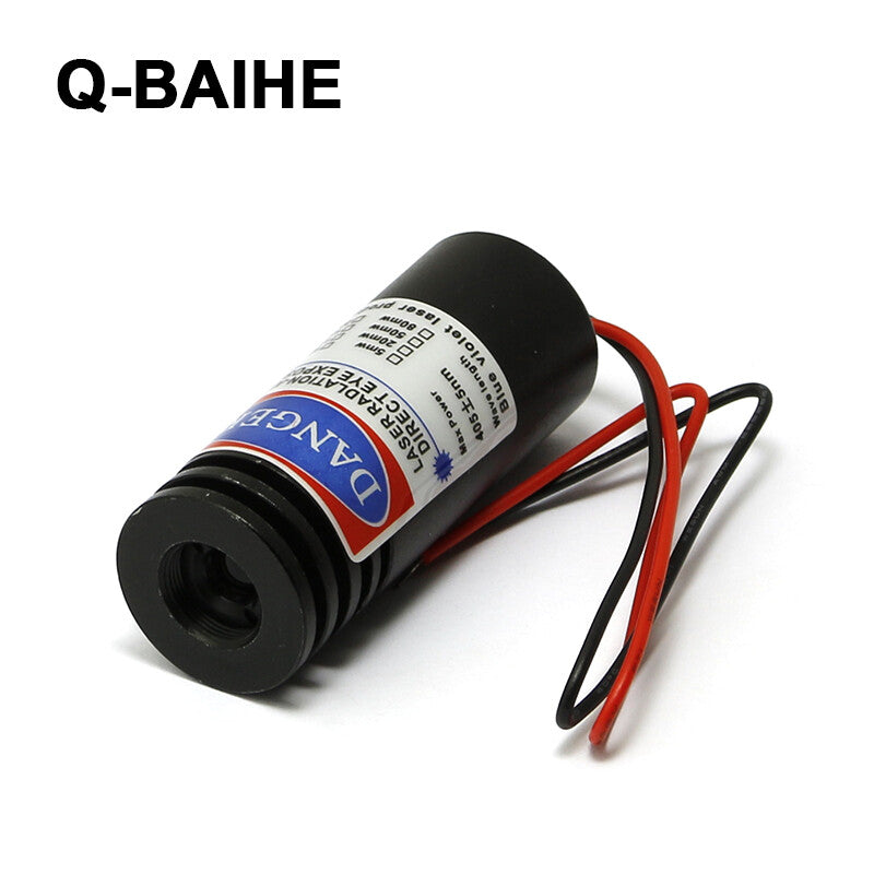 405nm 150mW Violet/Blue Focusable Laser Dot Module 18x45mm with Cable