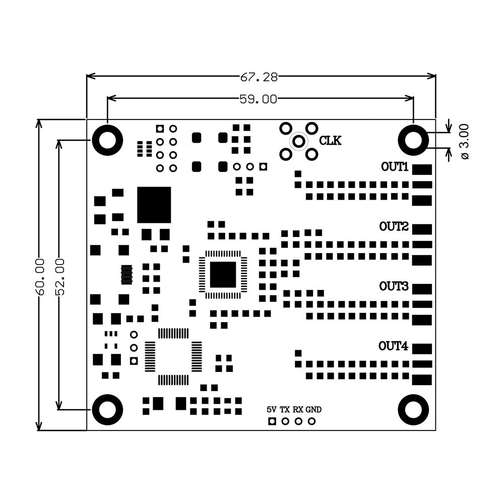 AD9959 Four-channel DDS Module RF Signal Source Generator Output Sweep AM