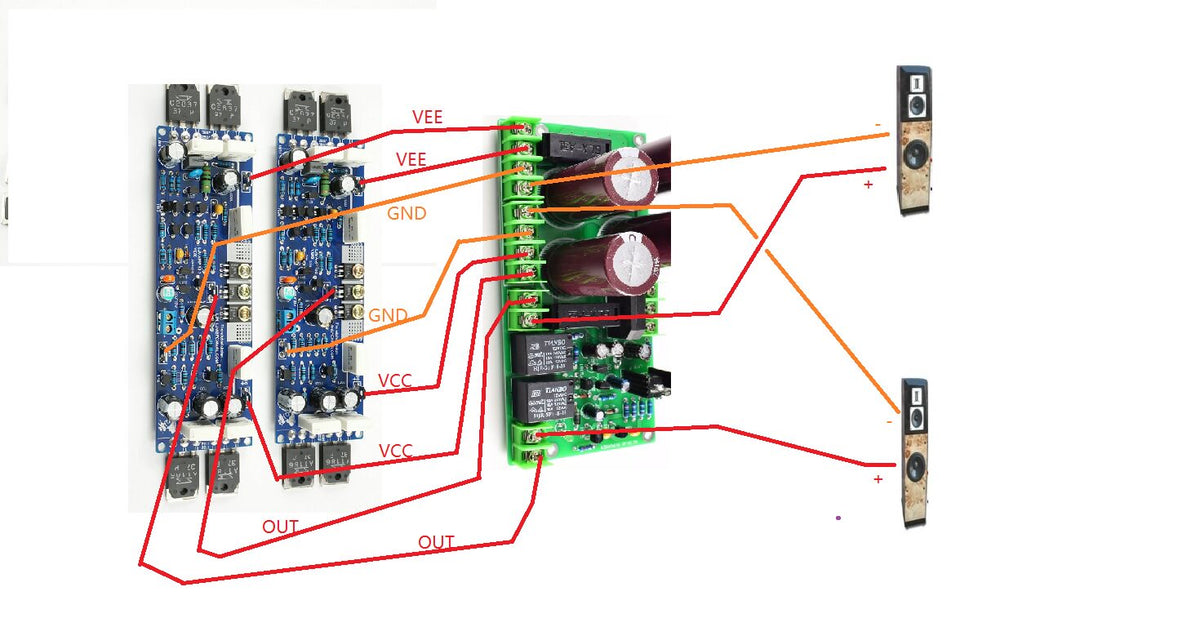 Dual-Channel L12-2 Power Amplifier Board 120W +-55V without Heatsink VER4.2