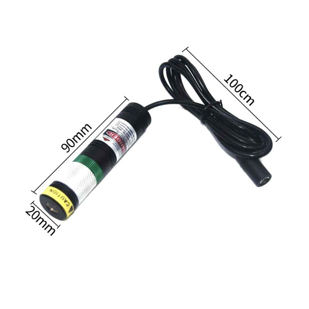 20x90mm 520nm DC5V Dot/Line/Cross Adjustable Green Light Waterproof Laser Module w/ Adapter + Bracket