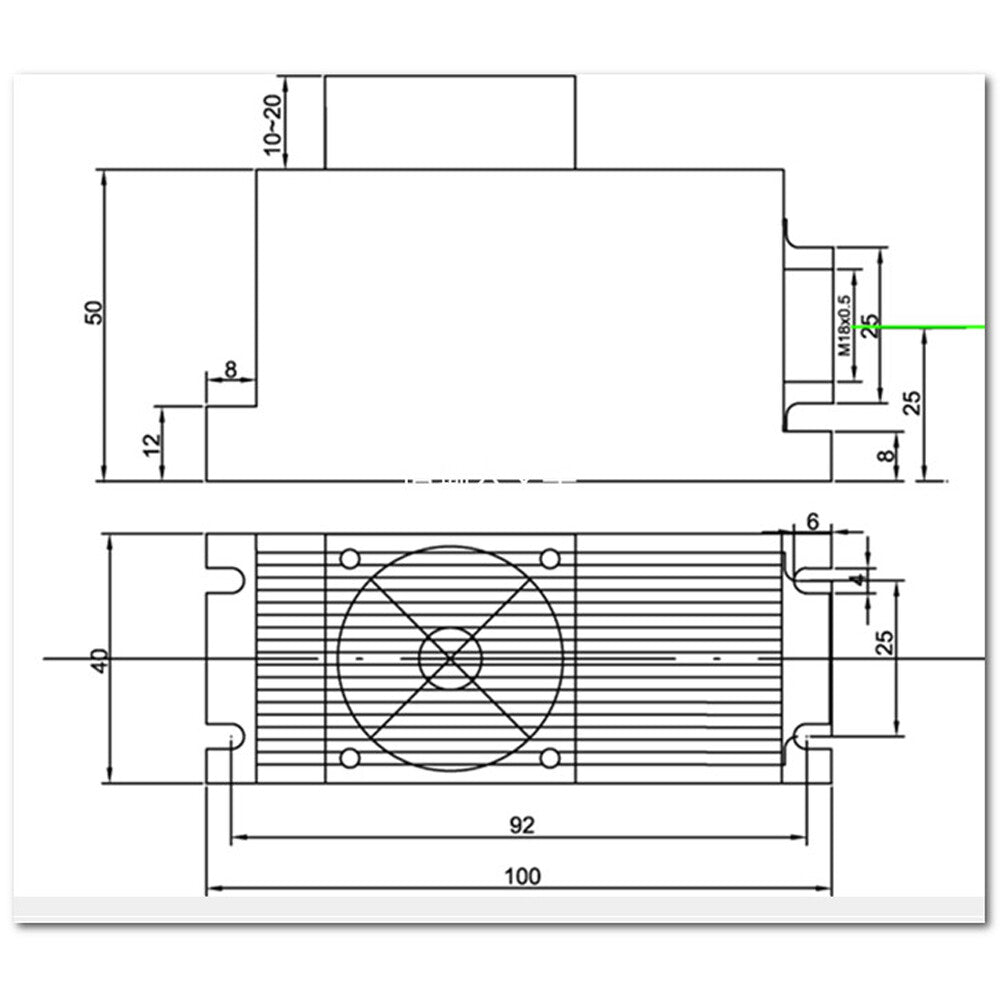 Adjustable Lab 808nm 1W-4W Infrared Diode Laser Dot Module TTL/ANA TEC Cooling