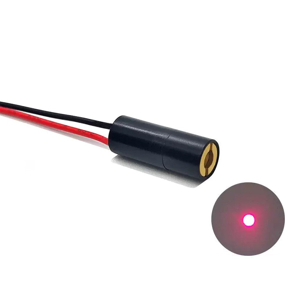 650nm Red Dot Laser Module 8x21mm, 0.5-100mW Internal Adjustable Focus Laser Head Industrial Positioning