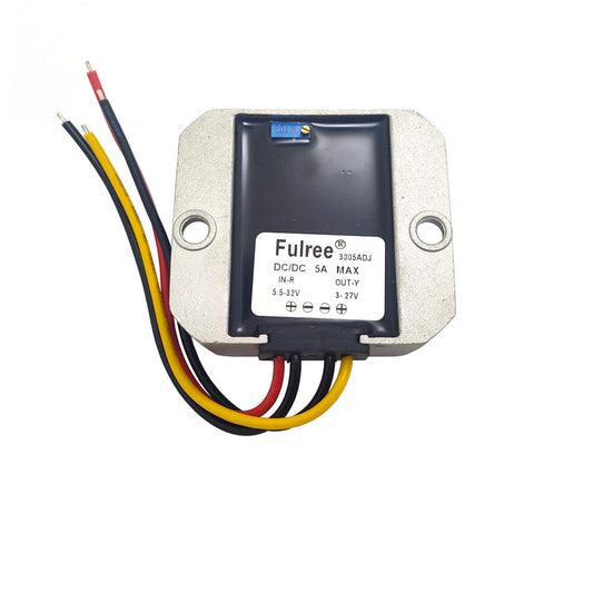 12V To 5V Car Power Converter 5.5-32V To 3-27V DC-DC Step Down Output Adjustable