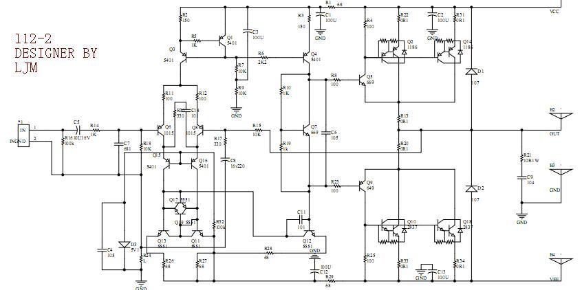 LJM Mono Class AB L12-2 Power Amp Board Assembled 120W +-55V w/ Heatsink VER4.2
