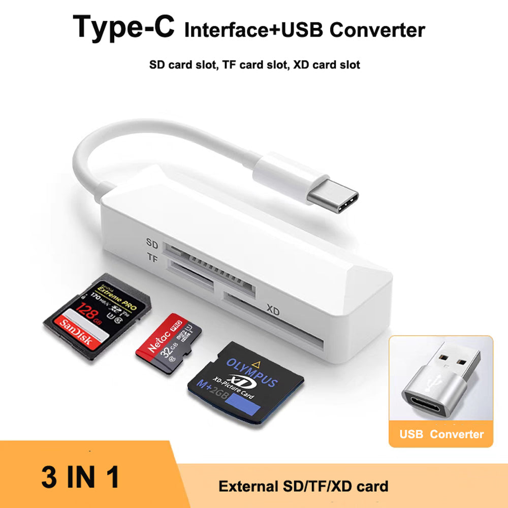 Multi functional Integrated Computer XD Card Reader Suitable for Olympus/iPhone OTG Converter CCD/SD/TF/MS Card