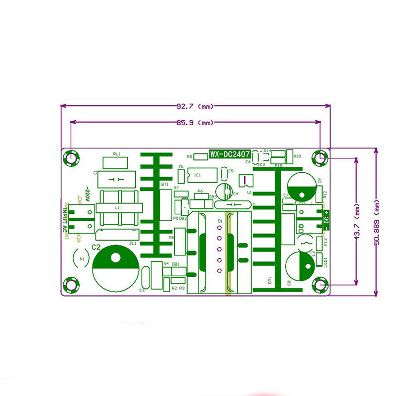 24V3A Switch Power Board 24V70W Isolated Power Module AC to DC