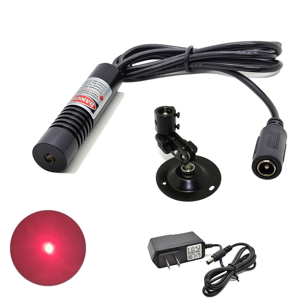 635nm Dot Red Light Adjustment Laser Module Locator w / Power Supply + Bracket