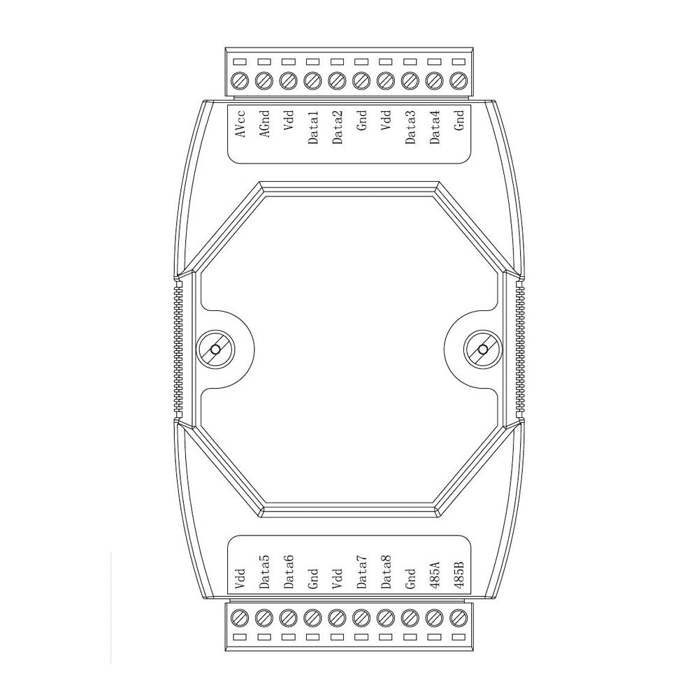 8-Channel Temperature Acquisition Module RS485 MODBUS Communication-WP3066ADAM