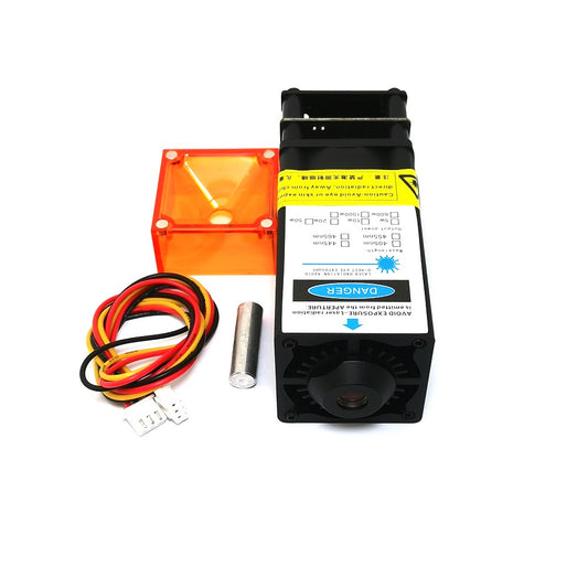 450nm 455nm 5W New Laser Engraving Cutting Fixed Focus Module Group PWM Modulation 12V Cutting 5mm Wooden Board