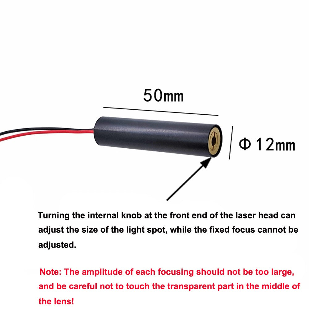 520nm 10mW 20mW-135mW 12V Dot Green Light Adjustable Focus Laser Module Locator