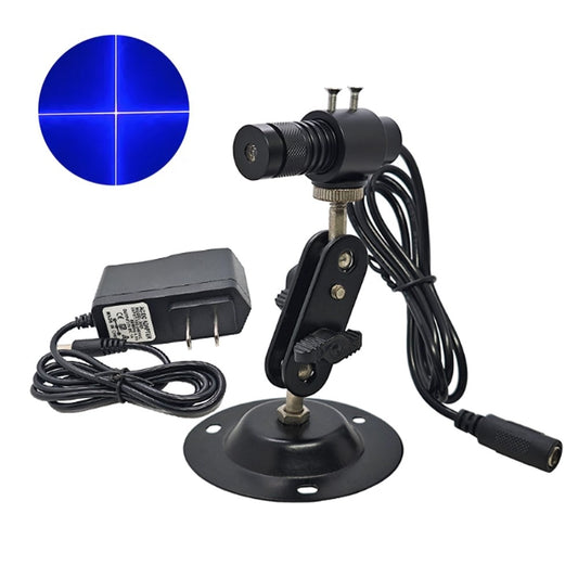 450nm Adjustable Focus Blue Cross Laser Module, 30mW 50mW 80mW 100mW Cross Line Laser Positioning Locator