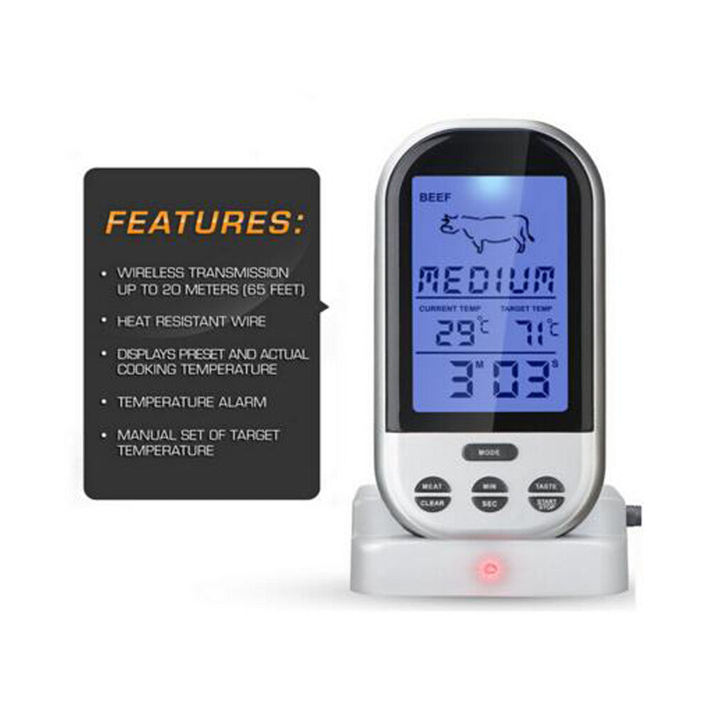 Wireless BBQ Thermometer Electronic Thermometer Kitchen Food Thermometer