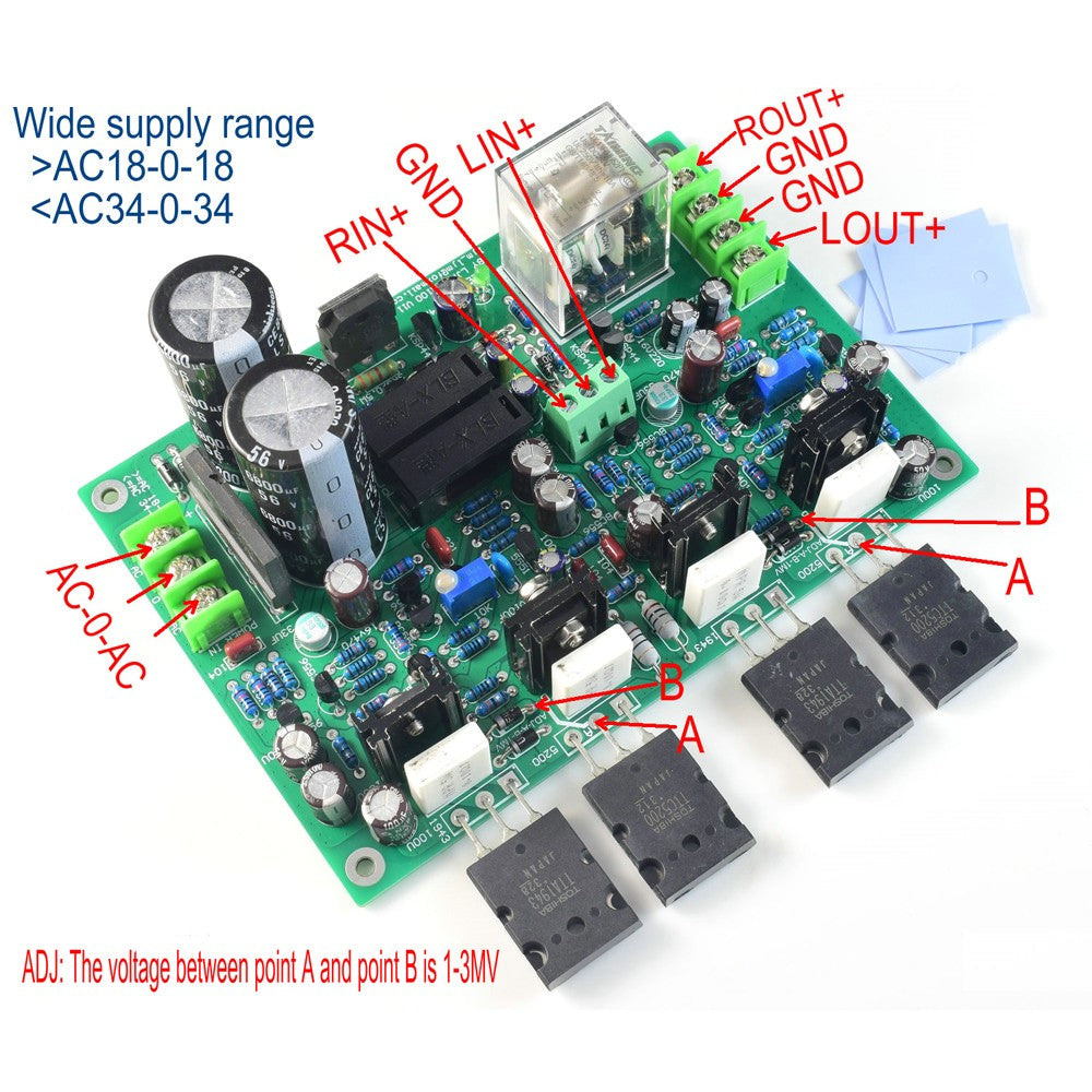 MX100 Amplifier Dual Channel Integrated Board with Speaker Protection