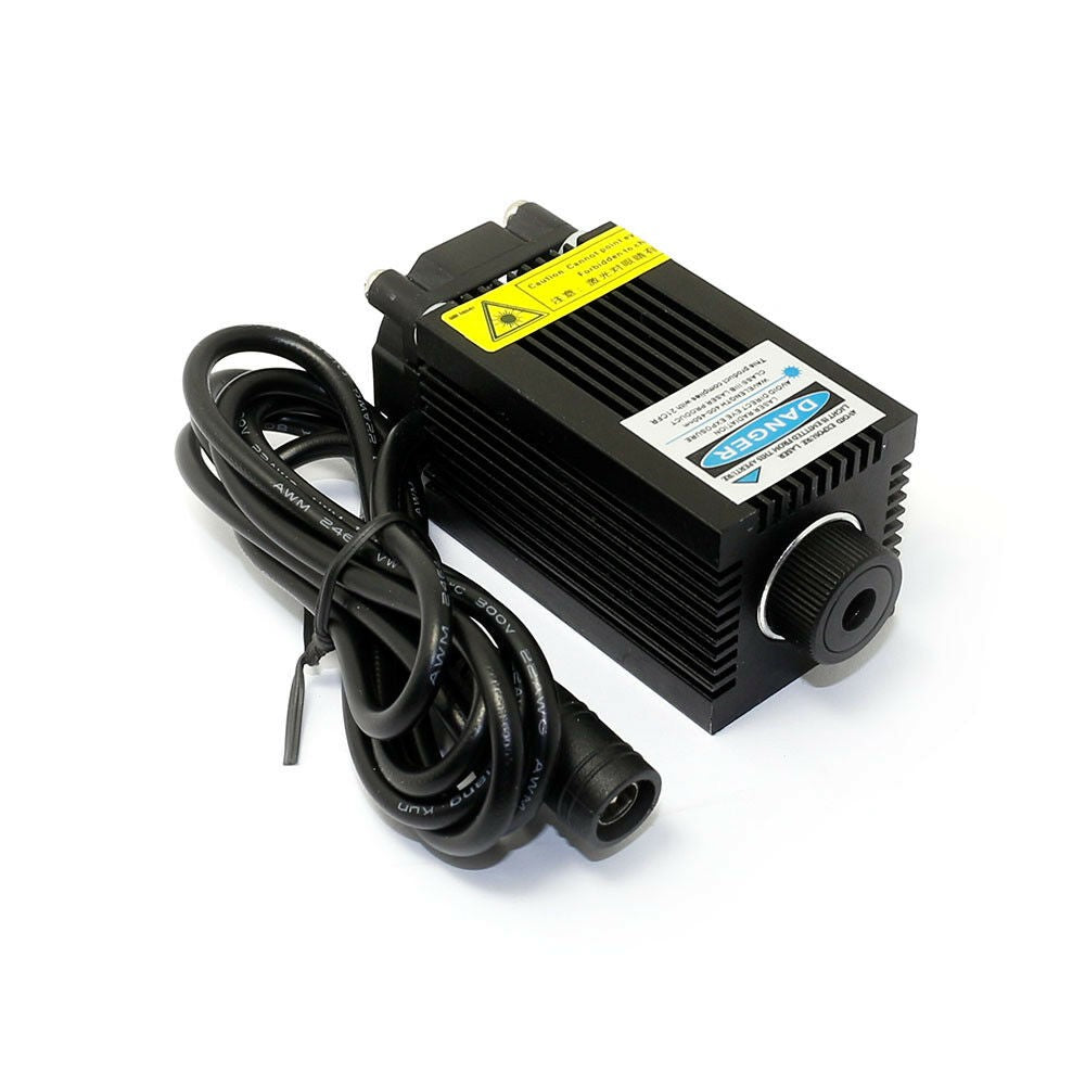 12V Pure Blue Light 450nm 1000mW Ajustable Blue Laser Dot Module for Carving Marking and Engraving Laser Spotlights