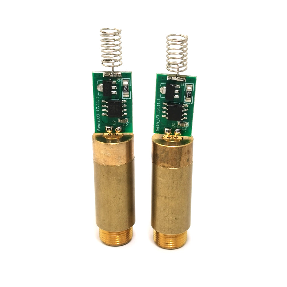 Green Diode Lasers 532nm 20mW Dot Module 3V with Driver & Brass Housing