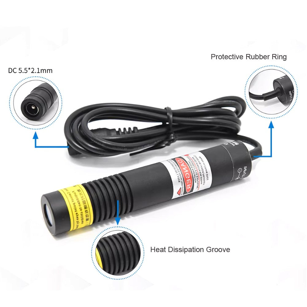 18x100mm 648-660nm Fixed Focus Red Laser Module Positioning Stone Marking Device