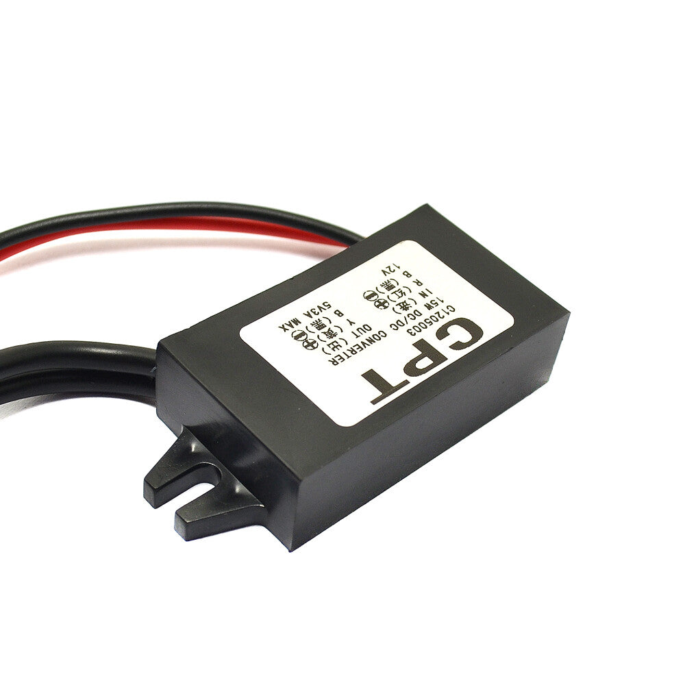 12V to 5V 3A Dual USB Car Power Converter Phone Charging DC-DC Step-down Module