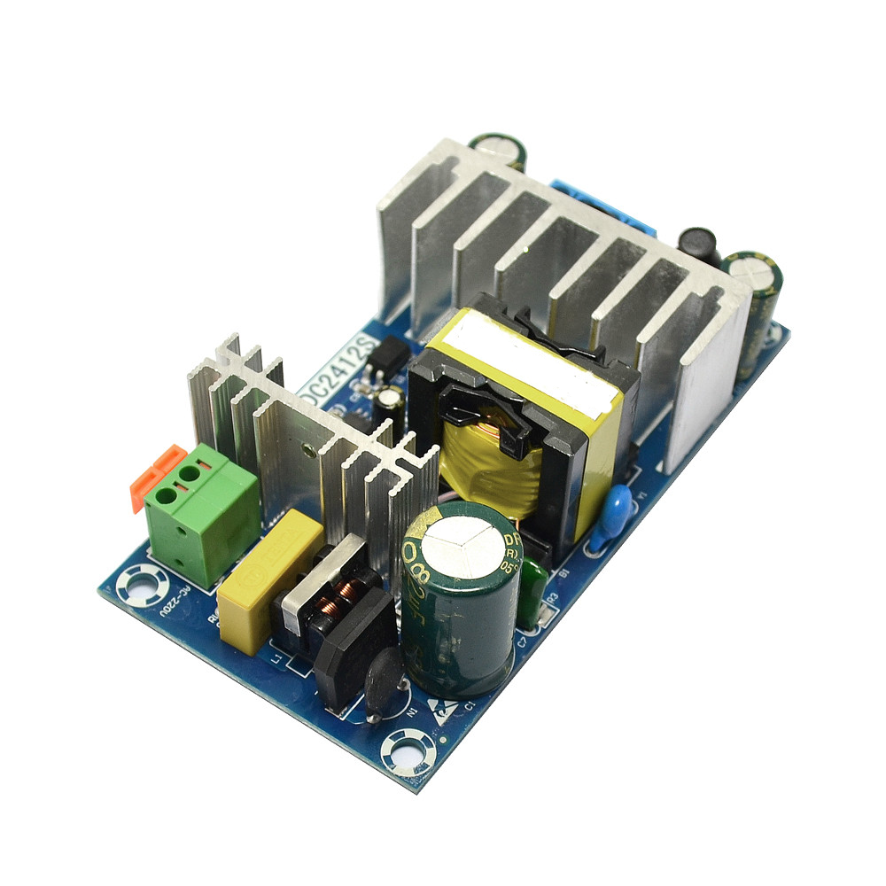 120W Dual Output Switch Power Supply Board | DC 24V 4A + DC12V 1A AC90-265V Dual Channel Power Module