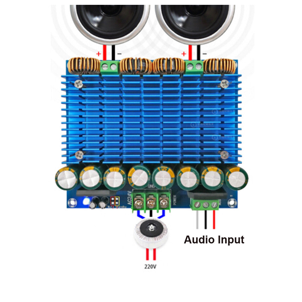 Super High Power TDA8954TH Dual Chip Class D Digital Power Audio Amplifier Board