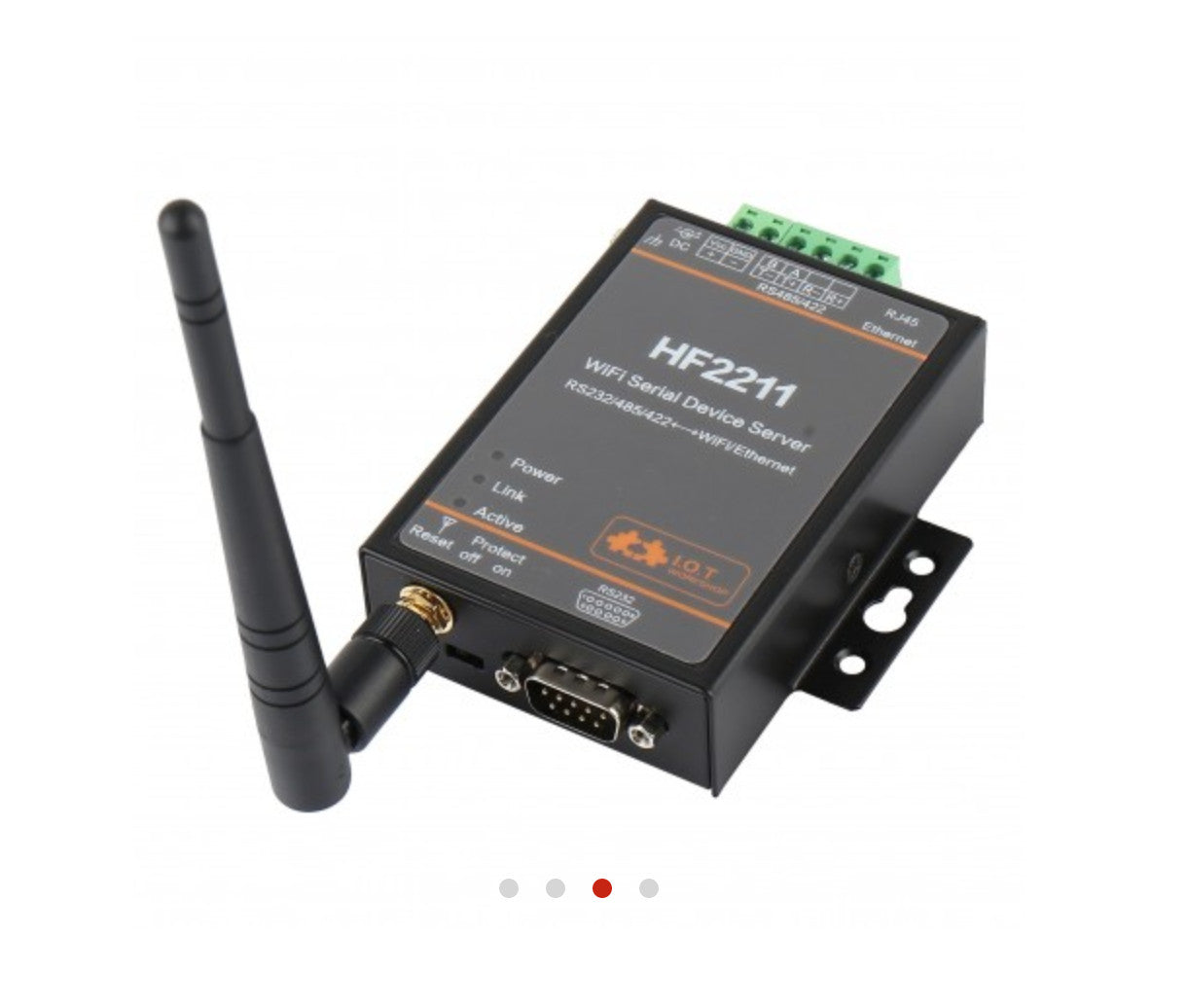 HF2211 WiFi Serial Device Server RS232 / 485 / 422+ Adaptor Serial Cable Antenna