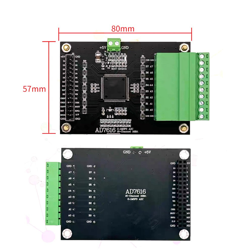 AD7616 Analog-to-Digital Conversion Module 16 bit 16 Channel High-Speed ADC Data Acquisition 1MSPS Sampling High Performance