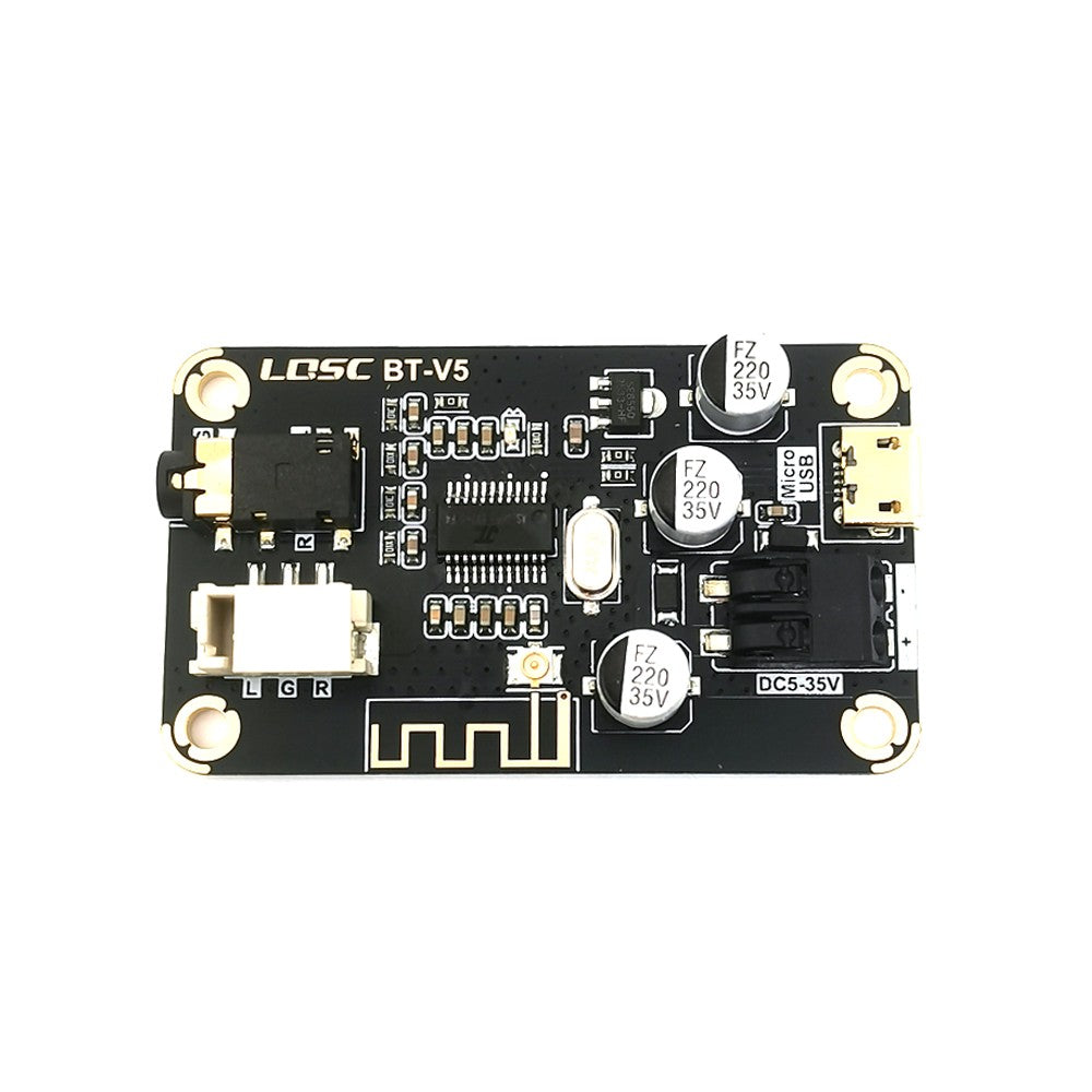 5V-35V Bluetooth 5.1 Audio Reception and Decoding Board 12V Wide Voltage USB Computer Sound Card Decoder