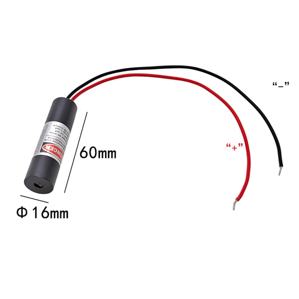 12V-24V Φ16X60mm 532nm 20mW 50mW 80mW Green Fixed Focus Dot Line Laser Module