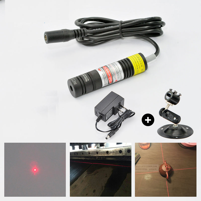Focusable 650nm 10mw Red Laser Module for Clothes Cutting / Wood Cutting Mechanical Positioning