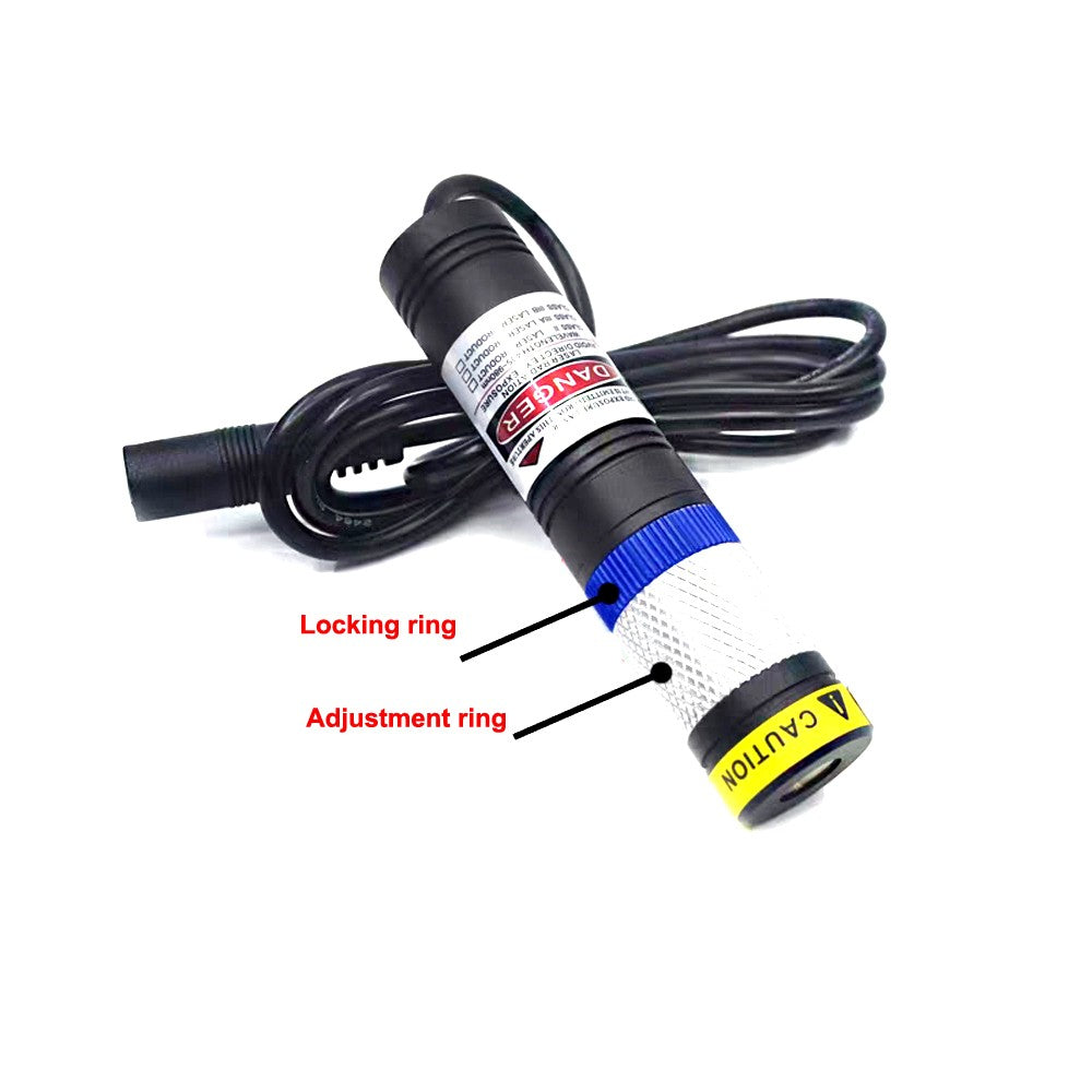 20x90mm 405nm Dot/Line/Cross Adjustable Focus Blue Purple Light Waterproof Laser Adapter + Bracket