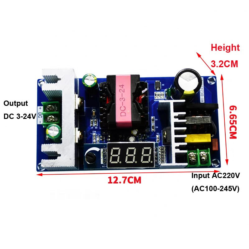 150W Switch Power Supply 220V to DC3-24V Adjustable With Digital Display