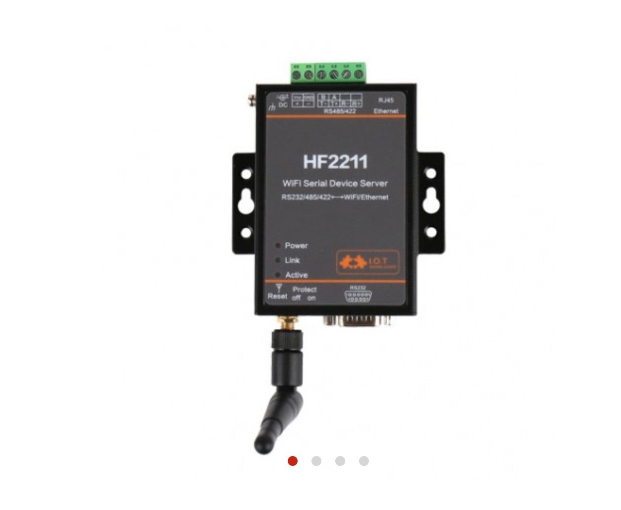 HF2211 WiFi Serial Device Server RS232 / 485 / 422+ Adaptor Serial Cable Antenna