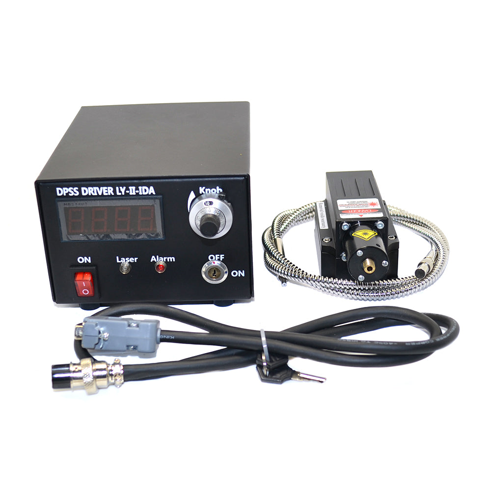 520nm 1000mW Green Laser Fiber Coupled Output Digital Display Adjustable Power