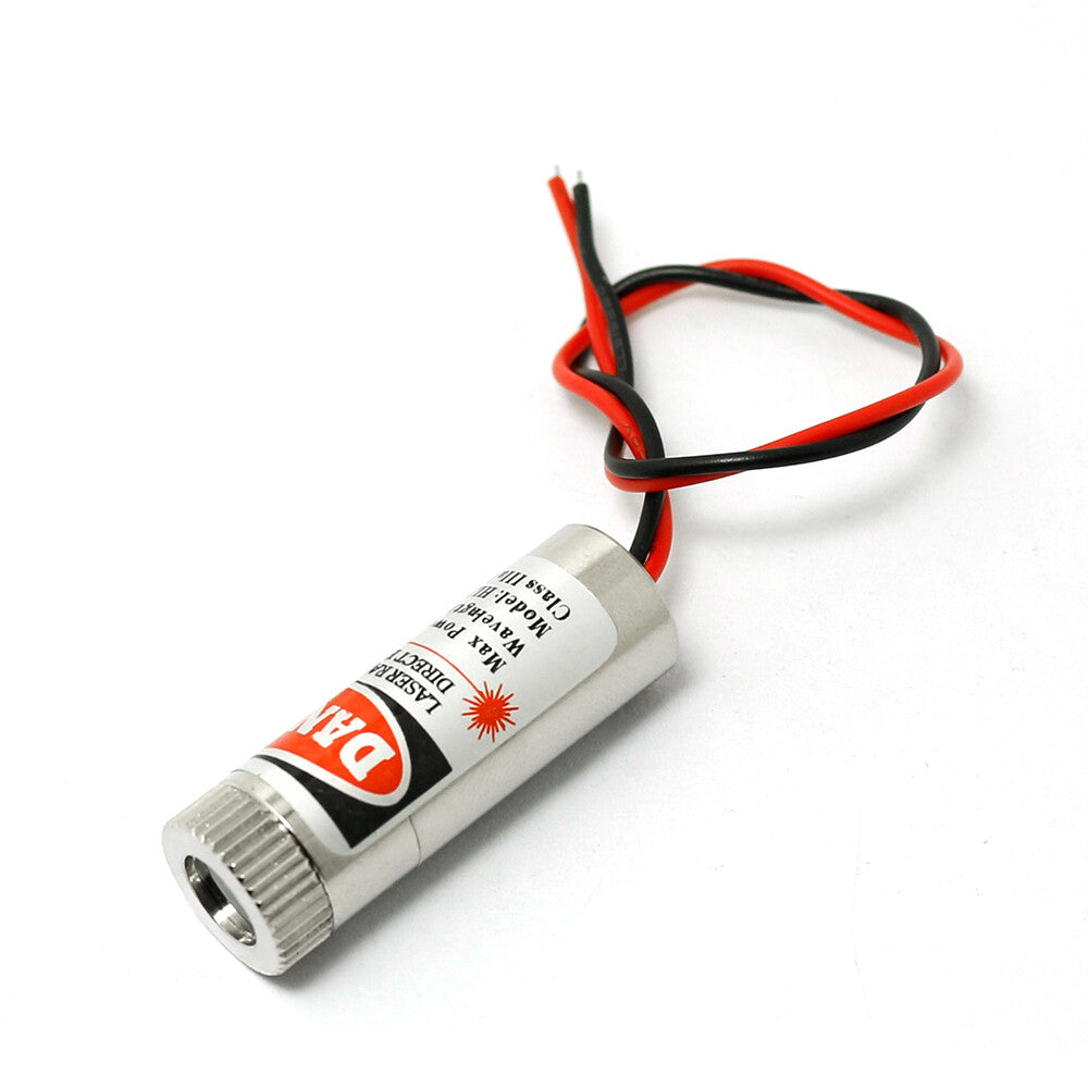 New 650nm 5mW Red Laser Dot Line Cross Diode Module 12x35mm w/ Cap & Driver in