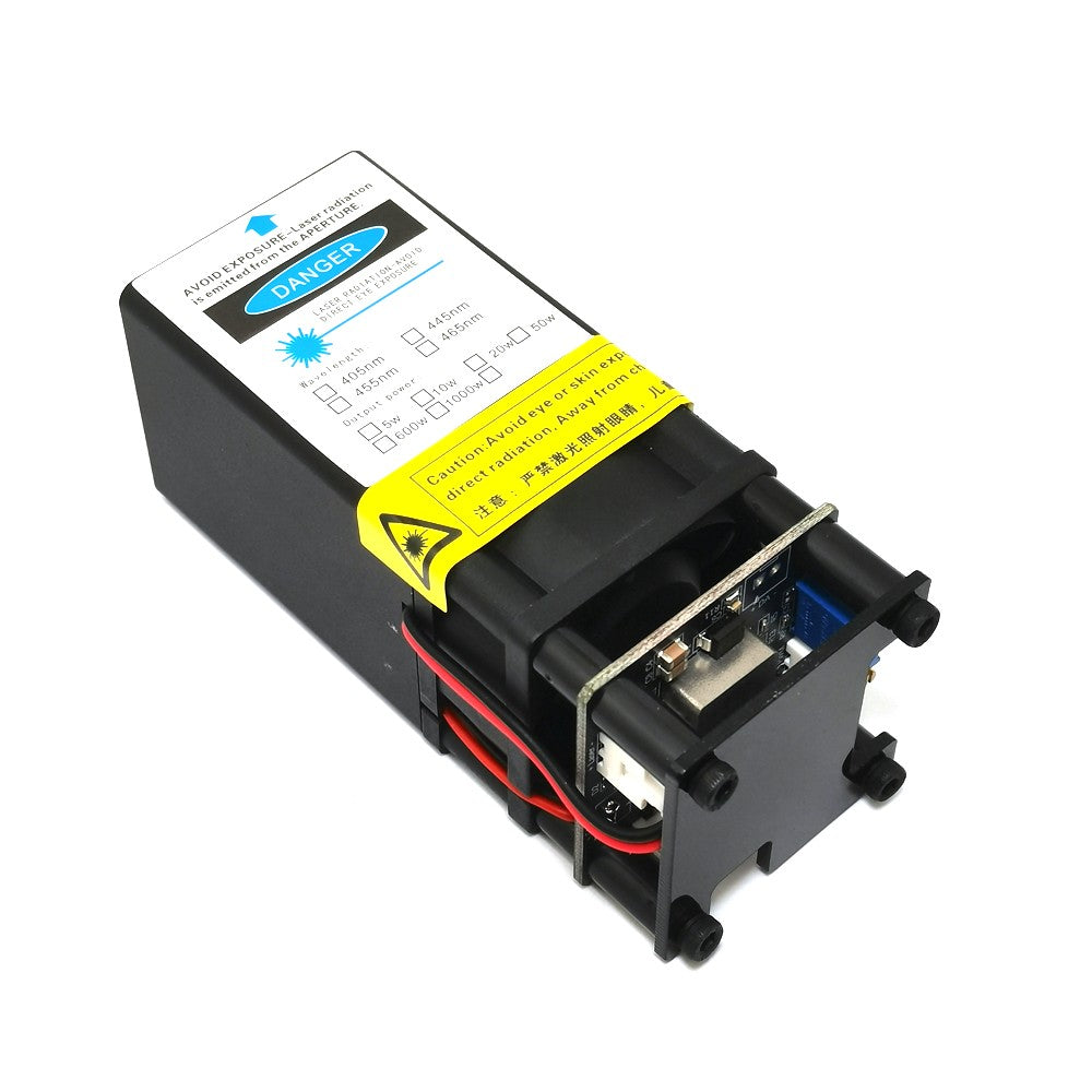 450nm 455nm 5W New Laser Engraving Cutting Fixed Focus Module Group PWM Modulation 12V Cutting 5mm Wooden Board