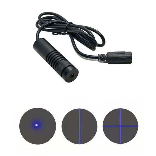 450nm Blue Laser Module Adjustable Focus 30mW 50mW 80mW 100mW Dot Line Cross Laser Positioning Module
