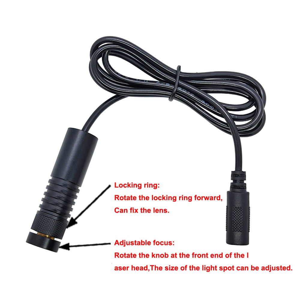 Φ16×60mm 520nm Adjustable Focus Green Dot Laser Module, 20mW 30mW 50mW 85mW 100mW Positioning Light with Power Supply & Holder