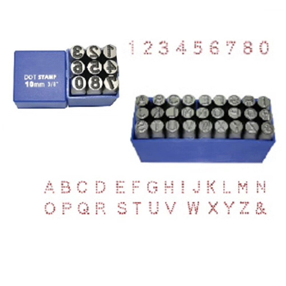 12mm 14mm Dot Stamp Steel English Metal Punch Stamps Alphabet Wood Leather Etc