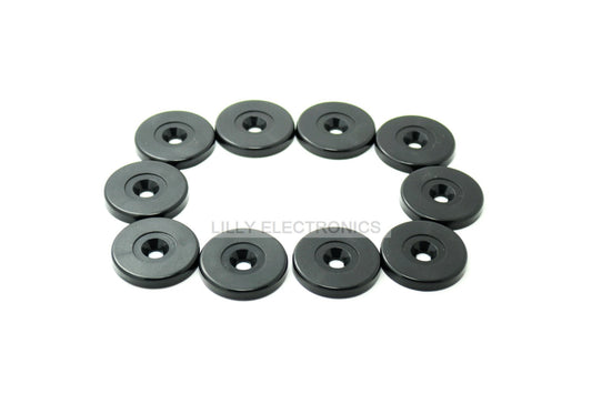 9pcs 125K RFID Coin Card Electronic Tag Anti-metal Black Color Diameter 30mm