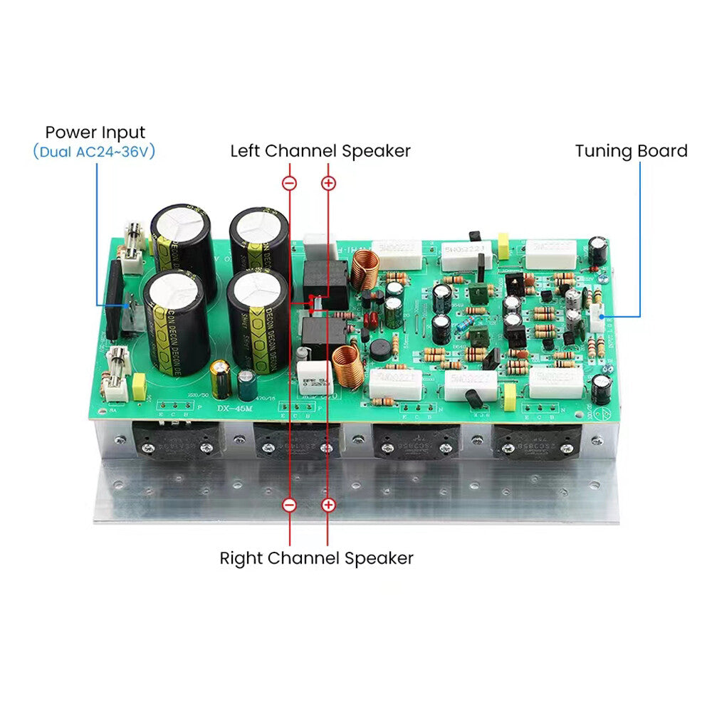 450W+450W High-Power Dual Channel 8 Imported 1494 3858 Stereo Amplifier Boards
