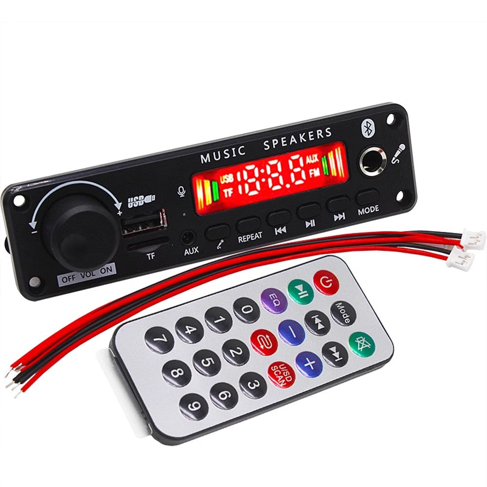2x25W DC12V Bluetooth MP3 DIY Audio Decoder Board w/ Recording Calling Reception