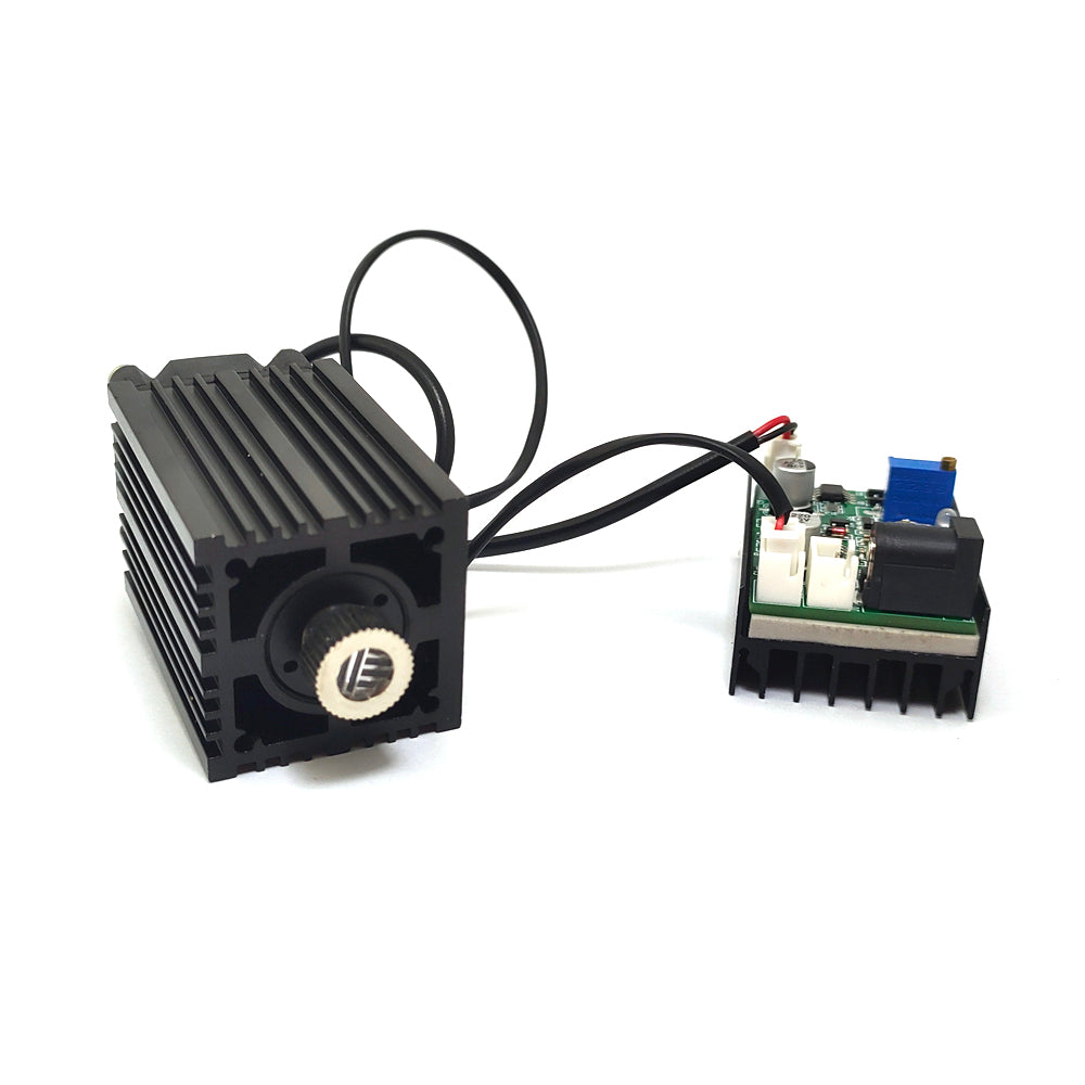 Focusable 450nm 2W 2000mw Blue Laser Module W/Driver+TTL 12V Wood Carving