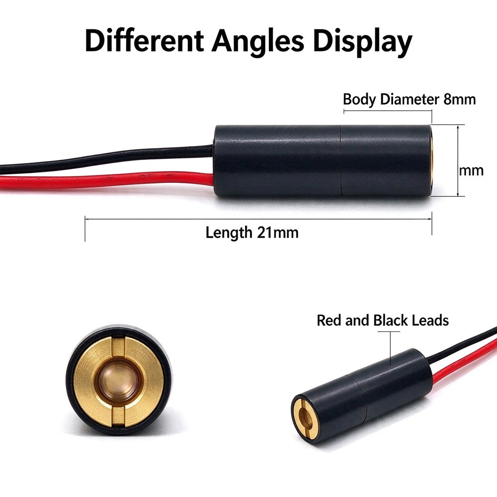 D8×21mm 940nm Invisible IR Dot Laser Module, Internal Adjustable Focus 5mW 20mW 50mW 100mW