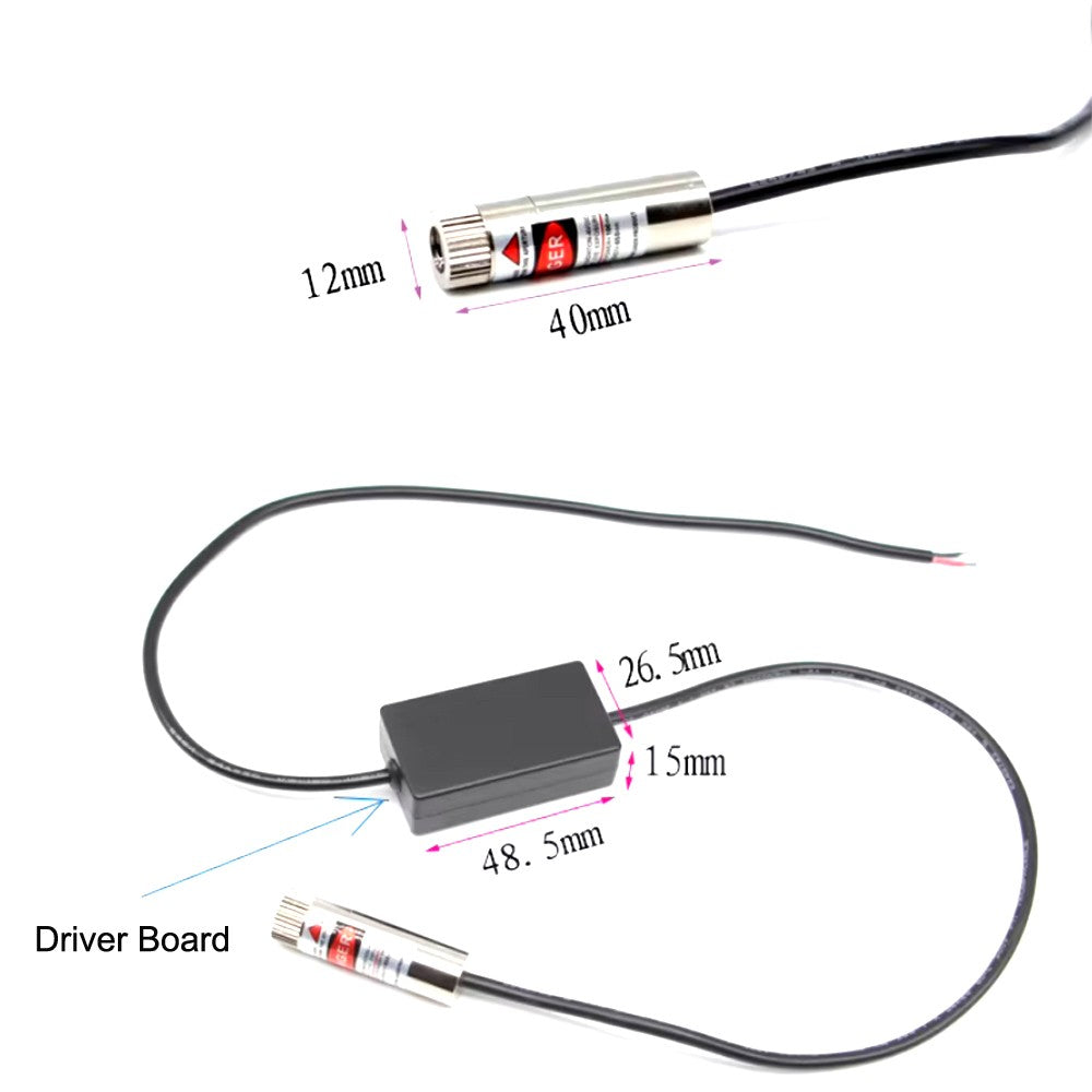 650nm 5mW 100mW 5-24V Adjustable Laser Module Marking Line Positioning Tool